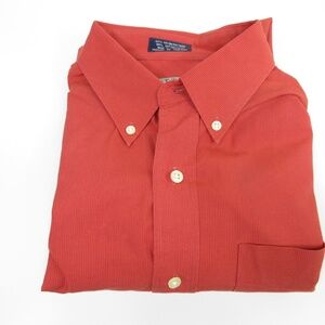 Cutter & Buck Mens Long Sleeve Button-Down Shirt Size L Rust Button‎ Down Collar